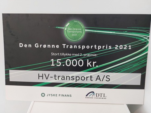 Den Grønne Transportpris2021 HV-Transport vinder af Den Grønne Transportpris 2021