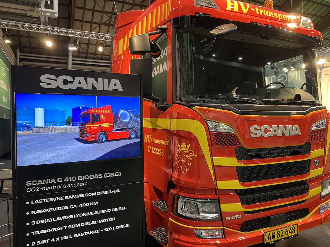 Billede af Danmarks første 50 tons tunge biogaslastbil